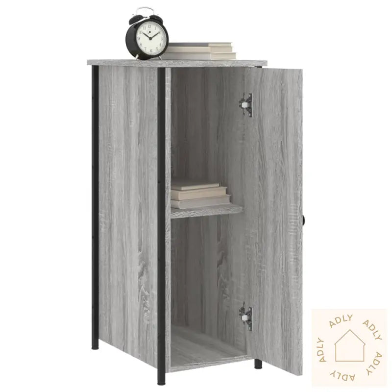 Nattbord Grå Sonoma 32X42X80 Cm Konstruert Tre