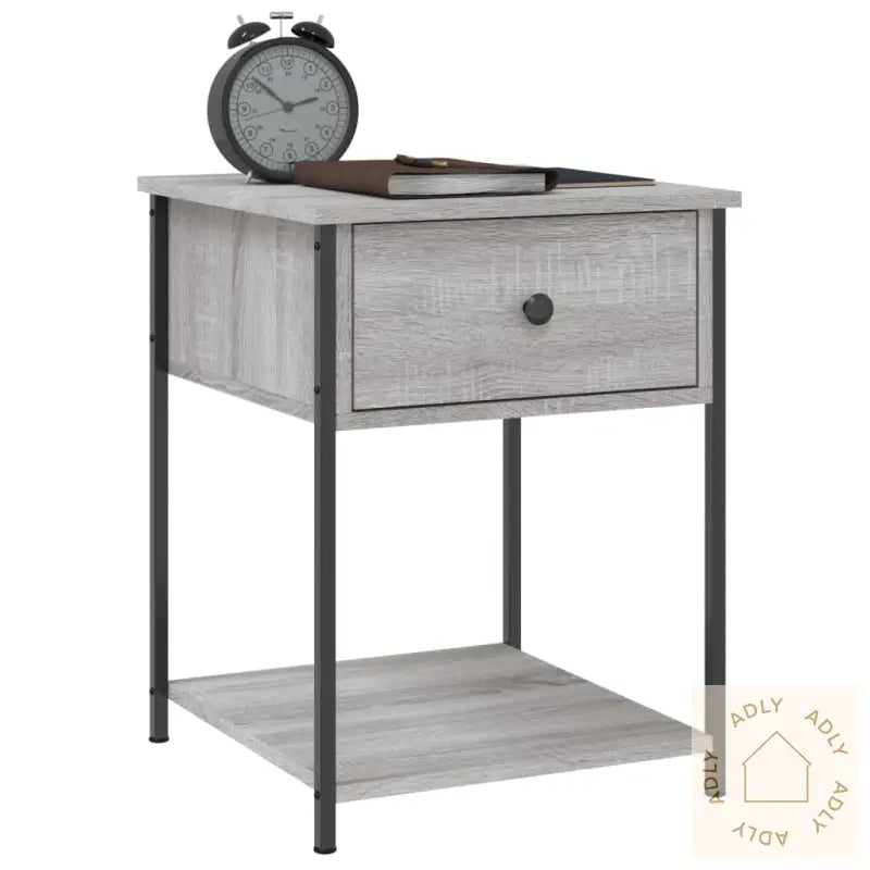 Nattbord Grå Sonoma 44X45X58 Cm Konstruert Tre