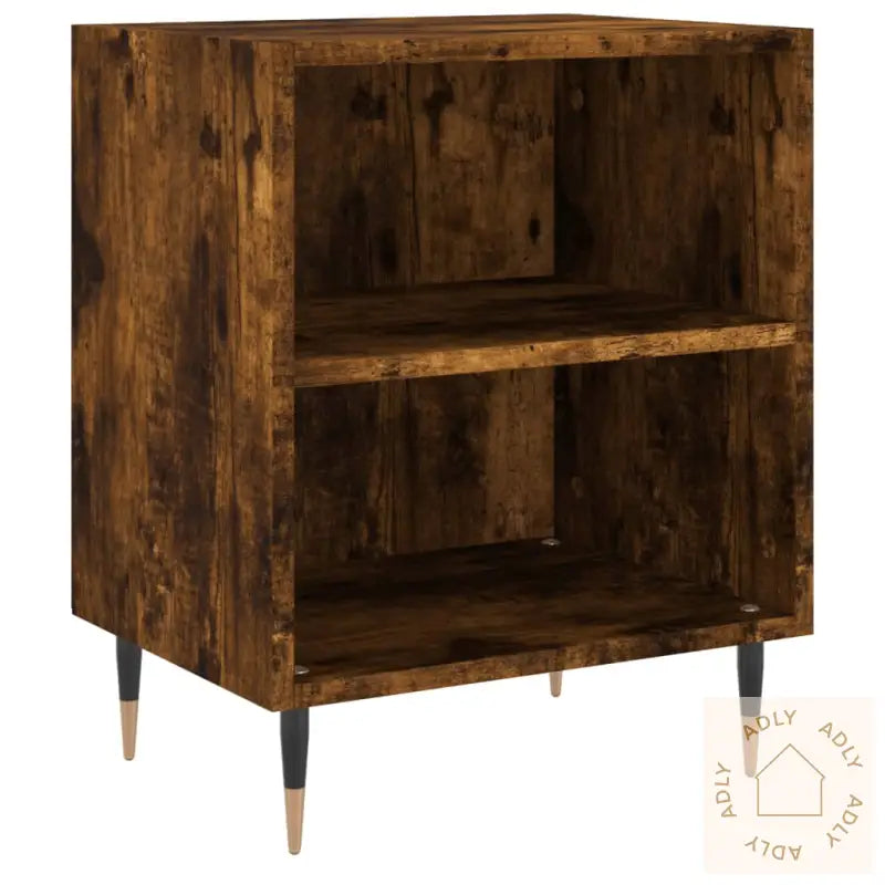 Nattbord 2 Stk Røkt Eik 40X30X50 Cm Konstruert Tre