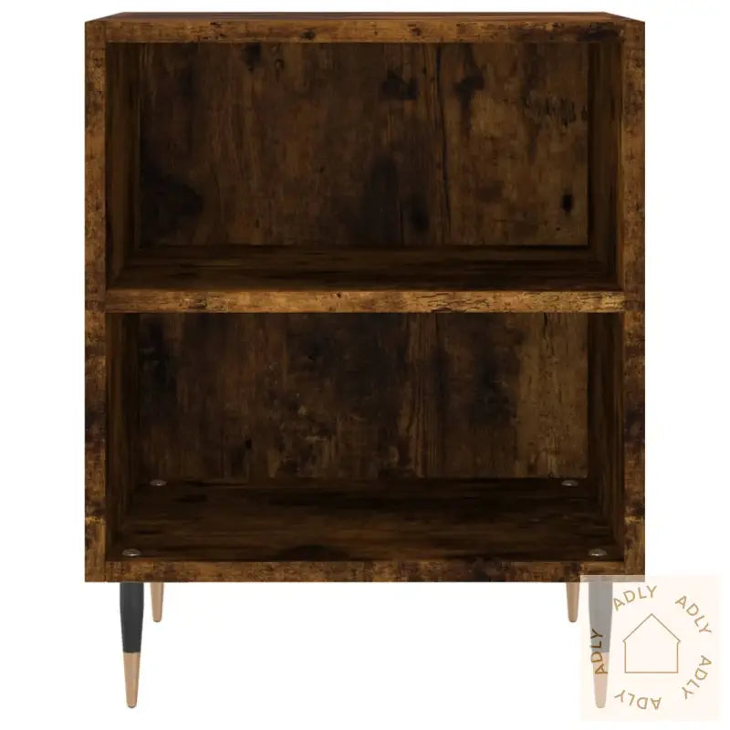 Nattbord 2 Stk Røkt Eik 40X30X50 Cm Konstruert Tre