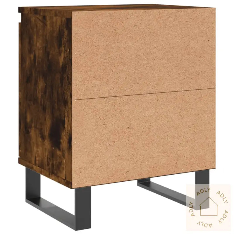 Nattbord 2 Stk Røkt Eik 40X30X50 Cm Konstruert Tre