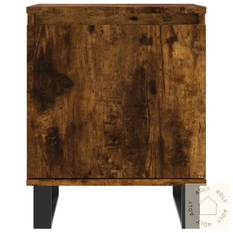 Nattbord 2 Stk Røkt Eik 40X30X50 Cm Konstruert Tre