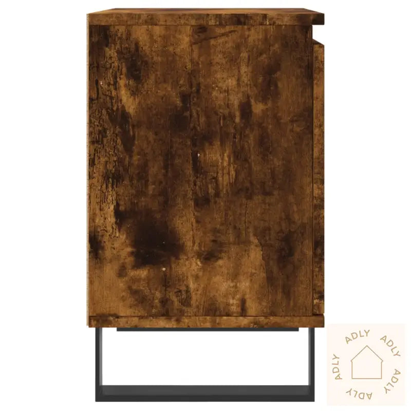Nattbord 2 Stk Røkt Eik 40X30X50 Cm Konstruert Tre