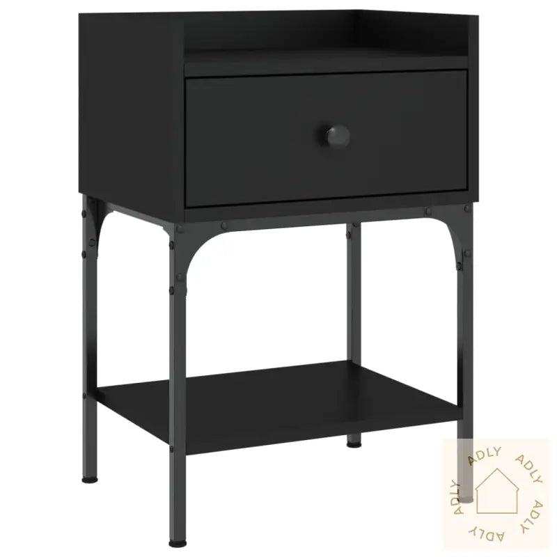 Nattbord 2 Stk Svart 40,5X31X60 Cm Konstruert Tre