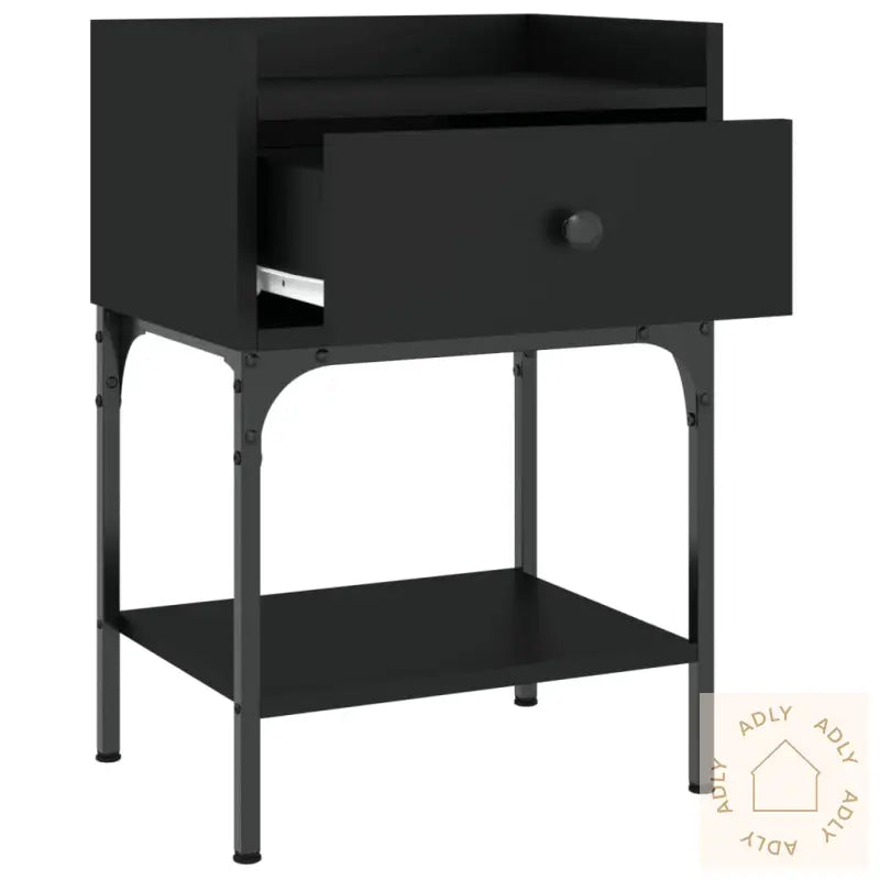 Nattbord 2 Stk Svart 40,5X31X60 Cm Konstruert Tre