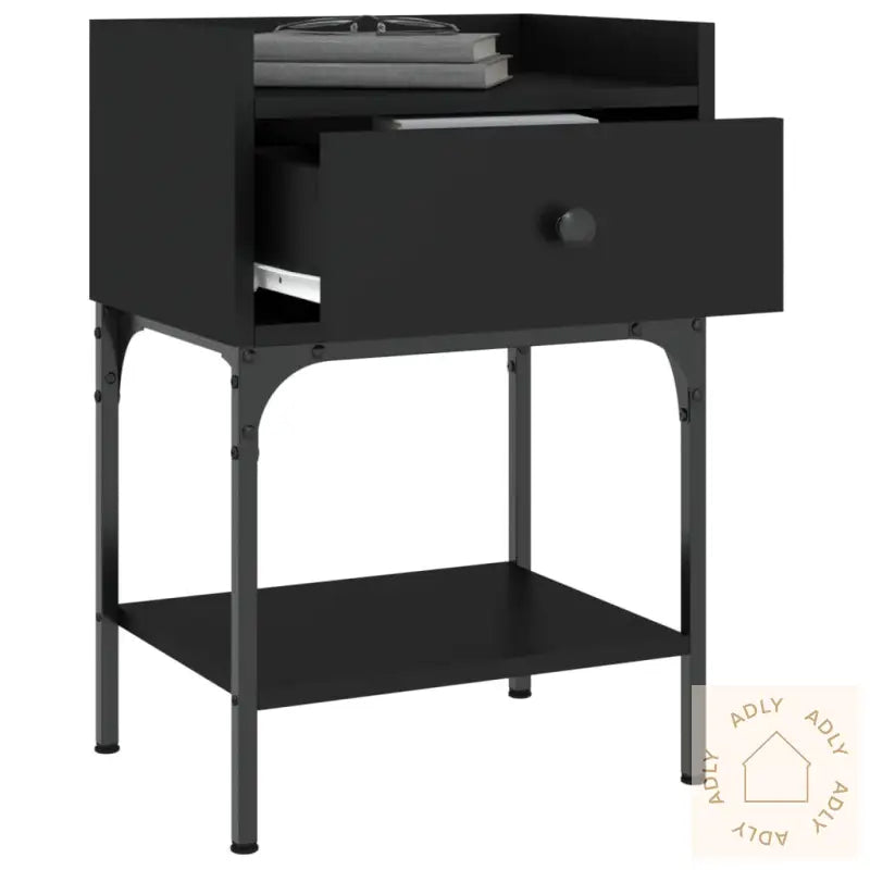 Nattbord 2 Stk Svart 40,5X31X60 Cm Konstruert Tre