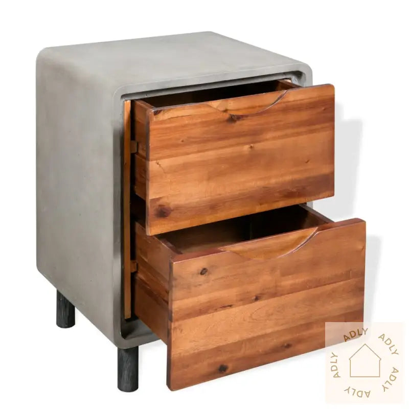 Nattbord Betong Heltre Akasie 40X30X50 Cm