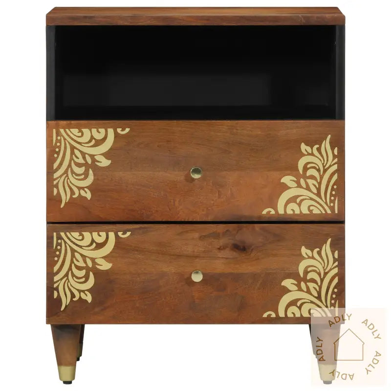 Nattbord 50X33X60 Cm Solid Mangotre