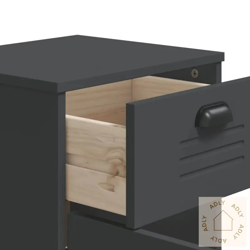 Nattbord Viken Antrasitt Konstruert Tre