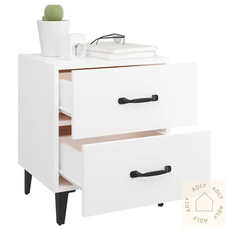 Nattbord Hvit 40X35X47,5 Cm