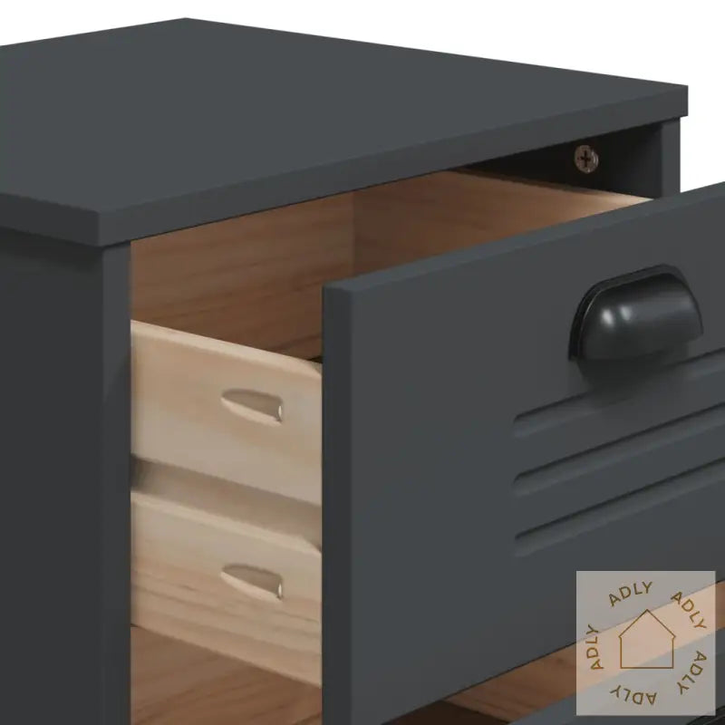 Nattbord Viken Antrasitt Konstruert Tre