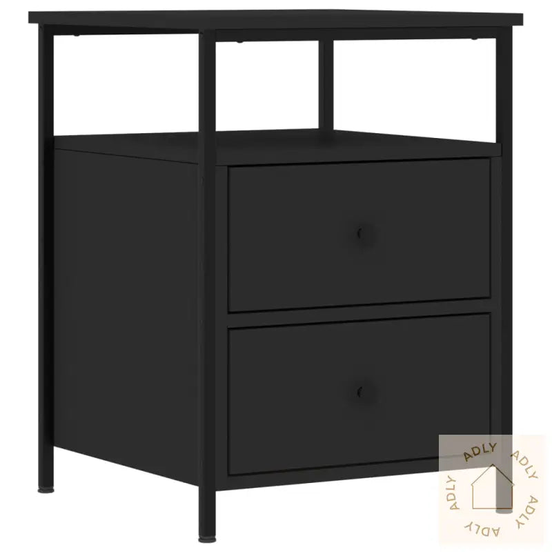 Nattbord 2 Stk Svart 44X45X60 Cm Konstruert Tre