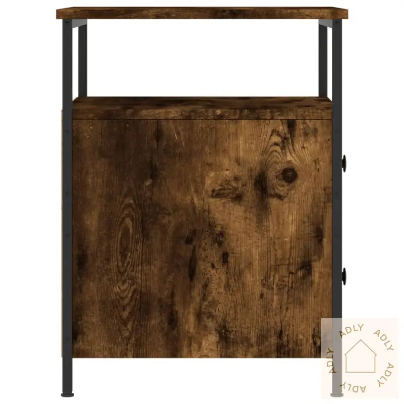 Nattbord 2 Stk Røkt Eik 44X45X60 Cm Konstruert Tre