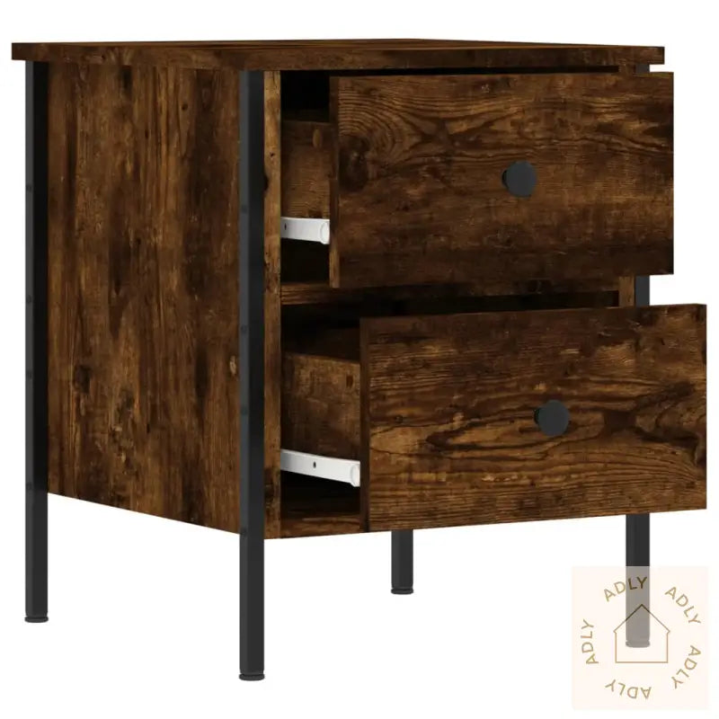 Nattbord Røkt Eik 40X42X50 Cm Konstruert Tre