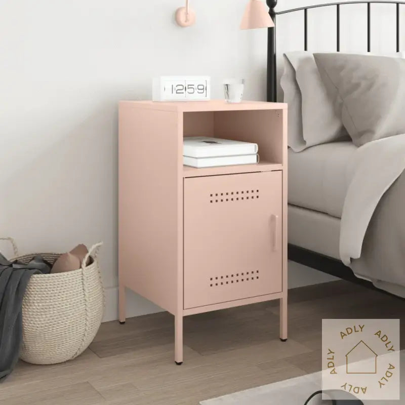 Nattbord Rosa 36X39X68 Cm Stål