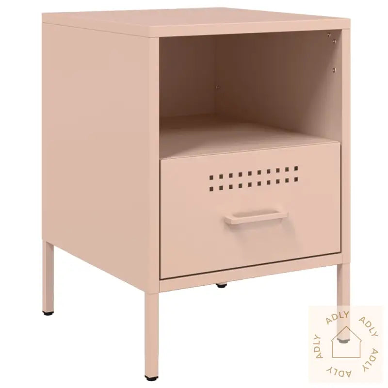 Nattbord 2 Stk Rosa 36X39X50,5 Cm Stål