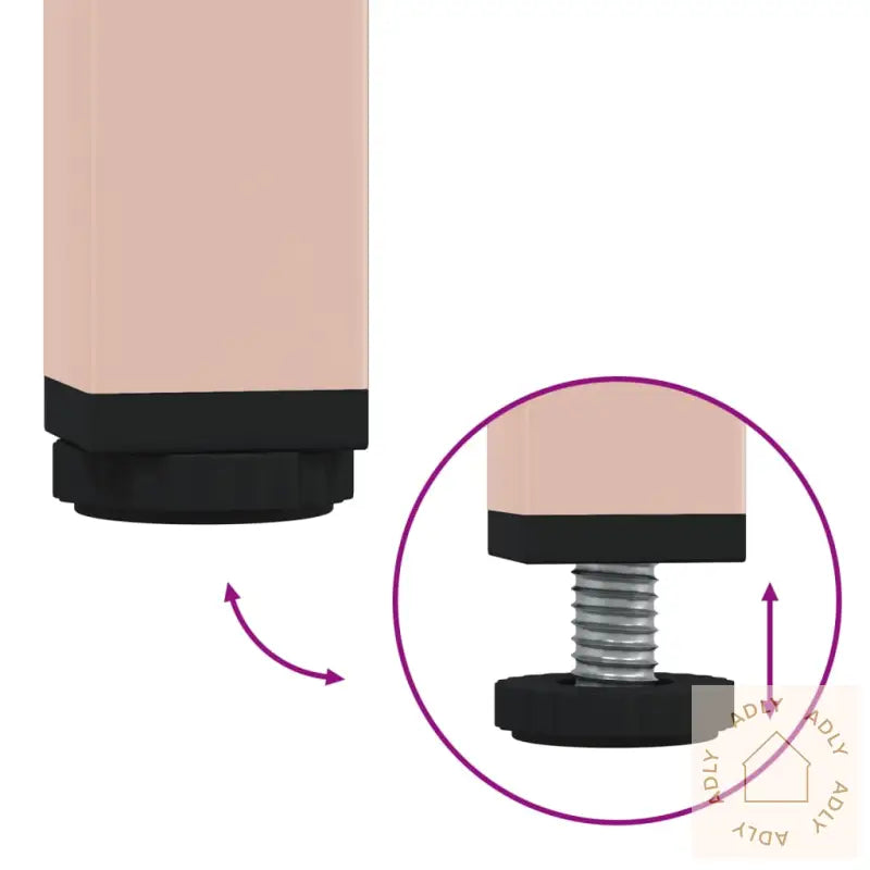 Nattbord Rosa 36X39X68 Cm Stål