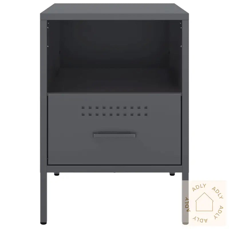 Nattbord 2 Stk Antrasitt 36X39X50,5 Cm Stål