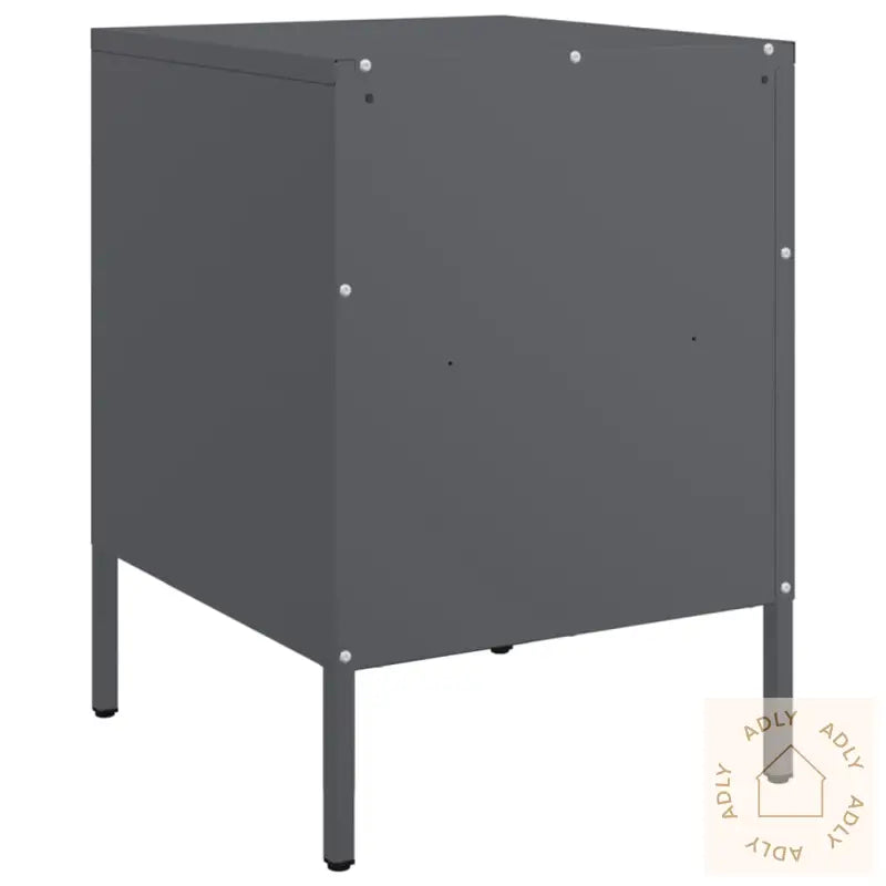 Nattbord 2 Stk Antrasitt 36X39X50,5 Cm Stål