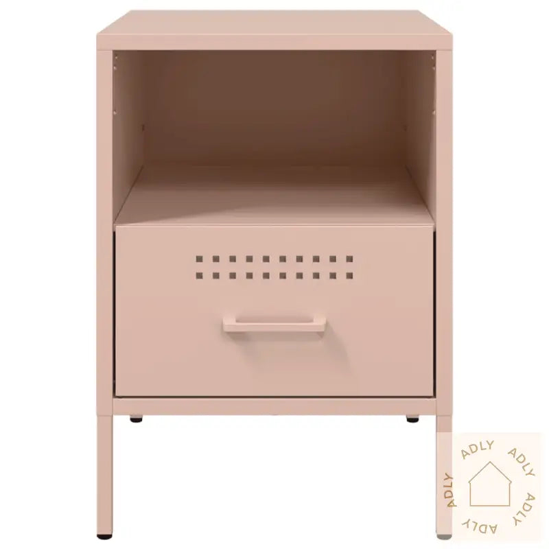 Nattbord 2 Stk Rosa 36X39X50,5 Cm Stål