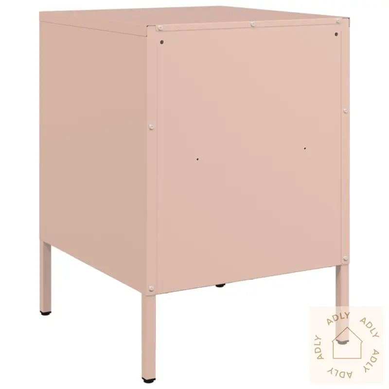 Nattbord 2 Stk Rosa 36X39X50,5 Cm Stål