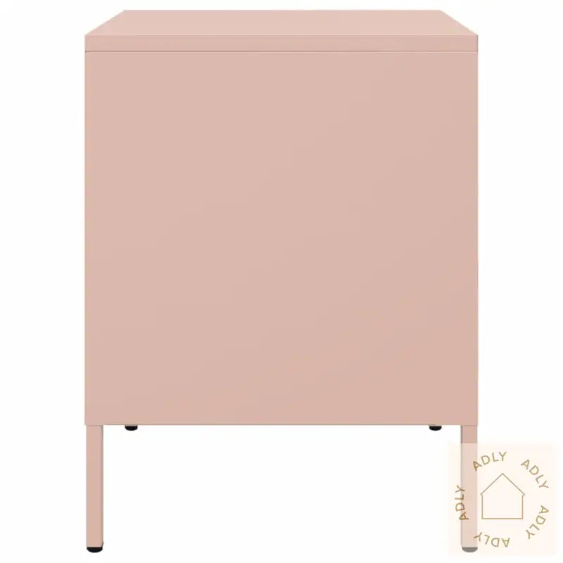 Nattbord 2 Stk Rosa 36X39X50,5 Cm Stål