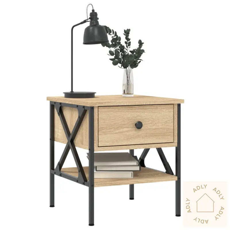 Nattbord Sonoma Eik 40X42X45 Cm Konstruert Tre