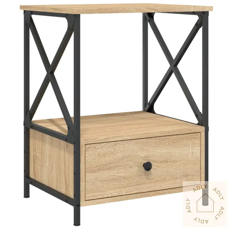 Nattbord 2 Stk Sonoma Eik 50X41X65 Cm Konstruert Tre