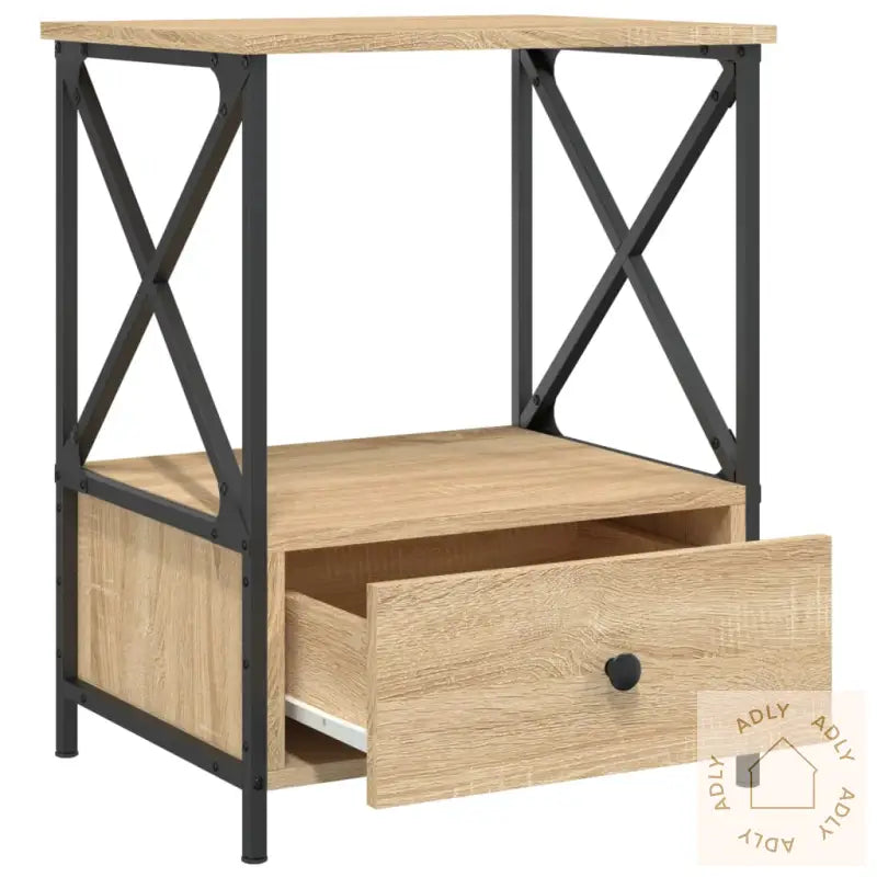 Nattbord 2 Stk Sonoma Eik 50X41X65 Cm Konstruert Tre