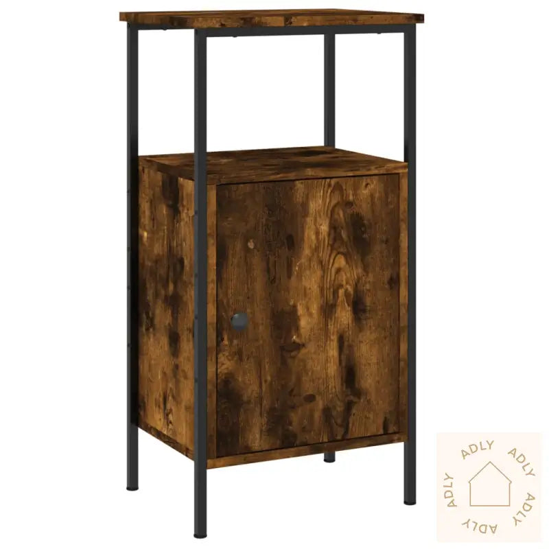 Nattbord 2 Stk Røkt Eik 41X31X80 Cm Konstruert Tre