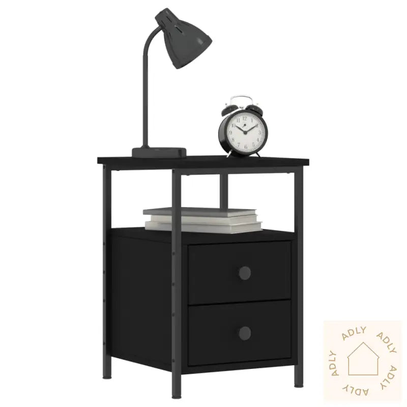 Nattbord Svart 34X35,5X50 Cm Konstruert Tre