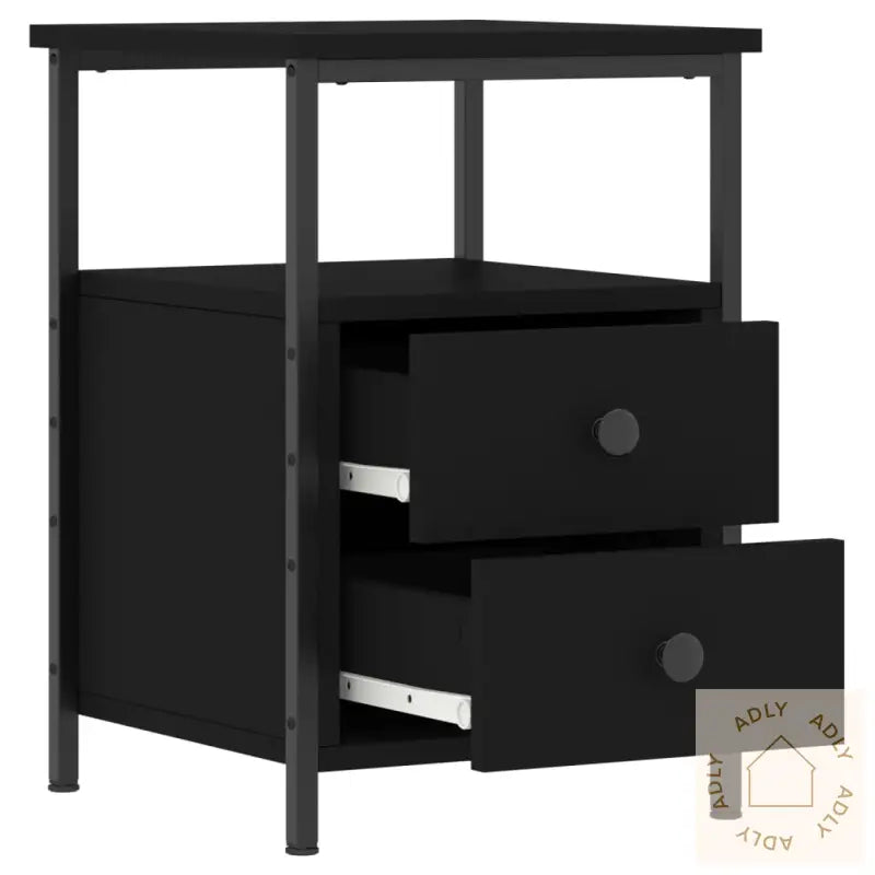 Nattbord Svart 34X35,5X50 Cm Konstruert Tre