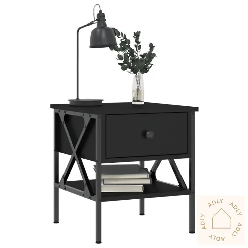 Nattbord Svart 40X42X45 Cm Konstruert Tre