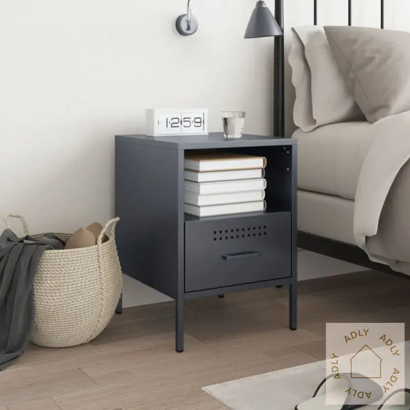 Nattbord Antrasitt 36X39X50,5 Cm Stål