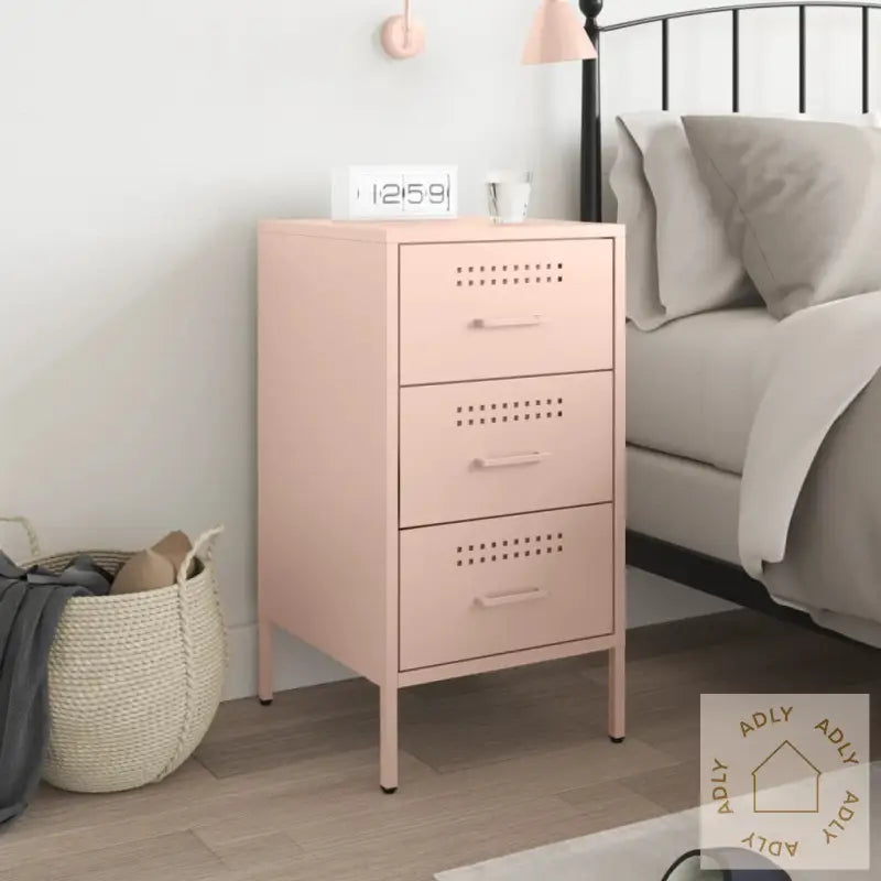 Nattbord Rosa 36X39X68 Cm Stål