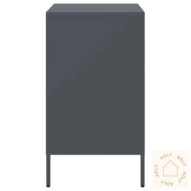 Nattbord 2 Stk Antrasitt 36X39X68 Cm Stål