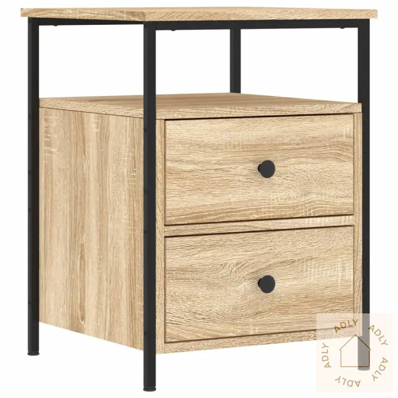 Nattbord 2 Stk Sonoma Eik 44X45X60 Cm Konstruert Tre