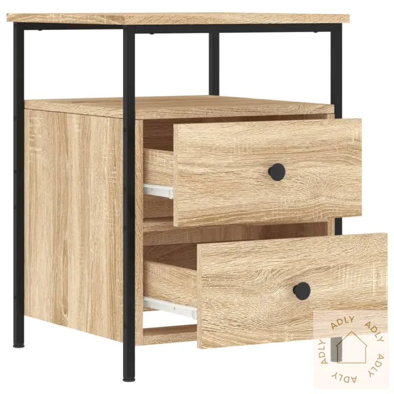 Nattbord 2 Stk Sonoma Eik 44X45X60 Cm Konstruert Tre