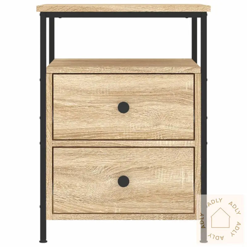 Nattbord 2 Stk Sonoma Eik 44X45X60 Cm Konstruert Tre
