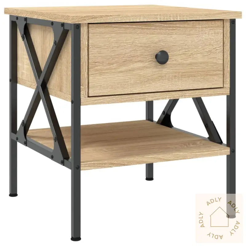 Nattbord 2 Stk Sonoma Eik 40X42X45 Cm Konstruert Tre