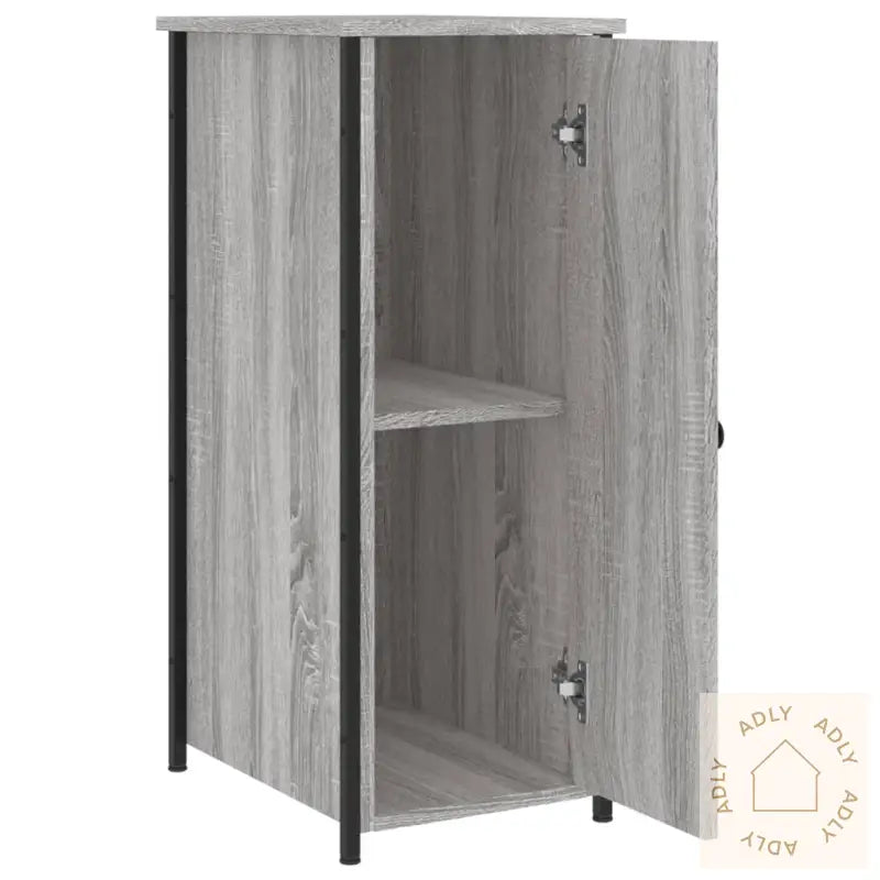 Nattbord 2 Stk Grå Sonoma 32X42X80 Cm Konstruert Tre