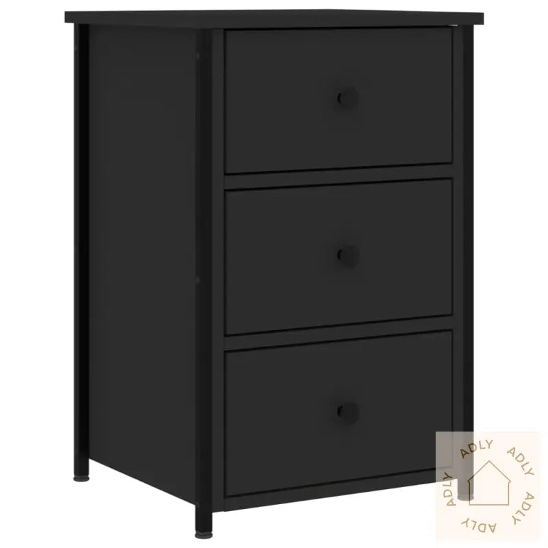 Nattbord 2 Stk Svart 40X36X60 Cm Konstruert Tre