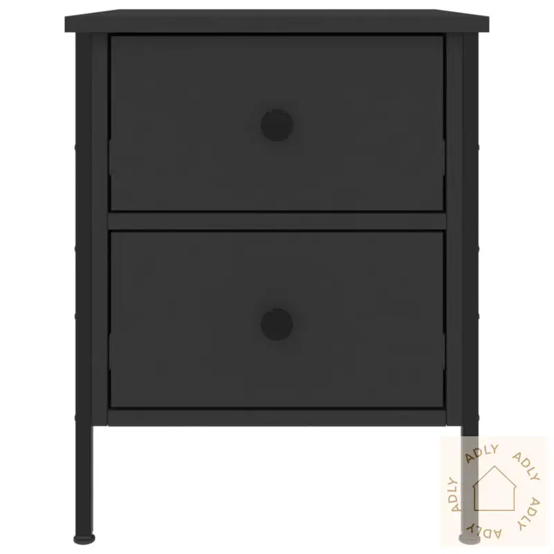 Nattbord 2 Stk Svart 40X42X50 Cm Konstruert Tre