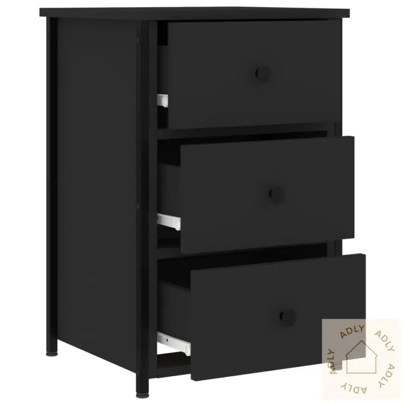 Nattbord 2 Stk Svart 40X36X60 Cm Konstruert Tre