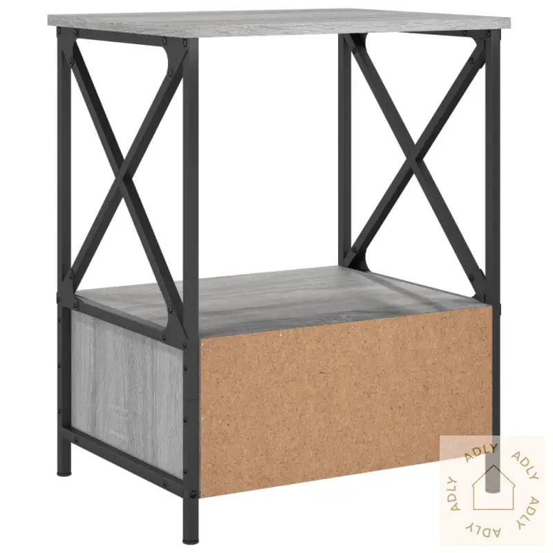 Nattbord Grå Sonoma 50X41X65 Cm Konstruert Tre