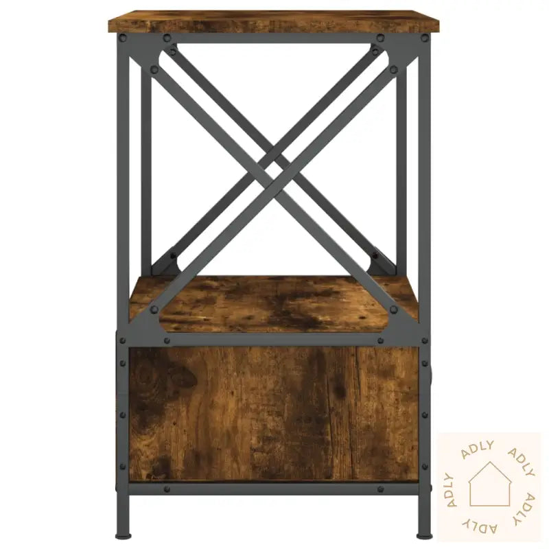 Nattbord Røkt Eik 50X41X65 Cm Konstruert Tre