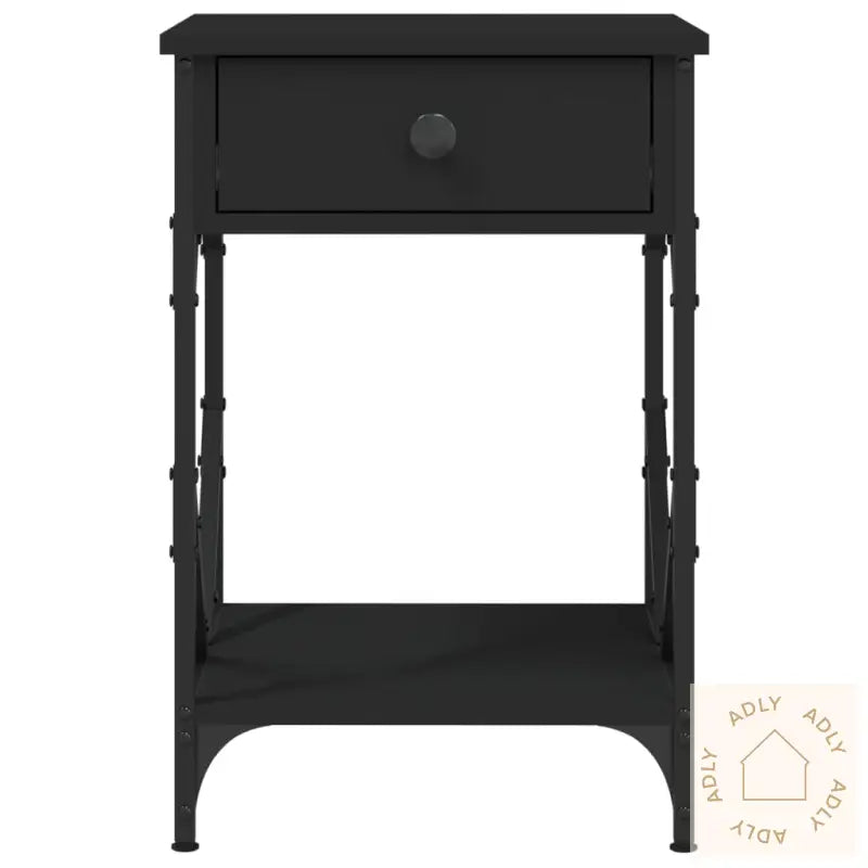 Nattbord Svart 40X42X60 Cm Konstruert Tre