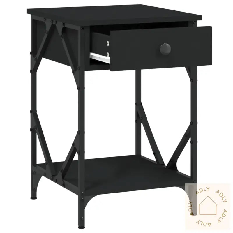 Nattbord Svart 40X42X60 Cm Konstruert Tre