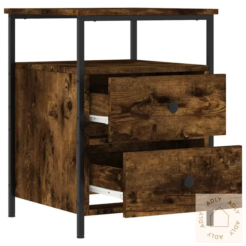 Nattbord Røkt Eik 44X45X60 Cm Konstruert Tre