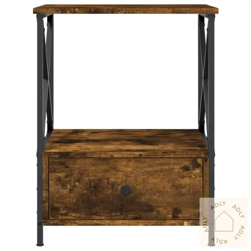 Nattbord Røkt Eik 50X41X65 Cm Konstruert Tre